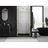 Mexen Exo-BR sprchové dveře otočné 90 cm, průhledné, zlaté - 8181-090-000-50-00
