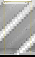 Mexen Exo dvoukřídlé otevírací sprchové dveře 100 cm, transparentní, zlaté - 8182-100-000-50-00