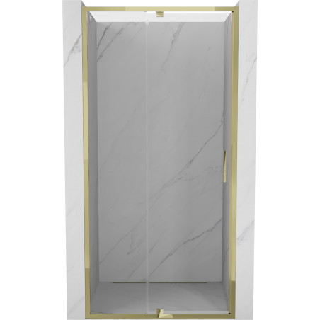 Mexen Exo-R sprchové dveře otočné 120 cm, transparentní, zlaté - 819-120-000-50-00