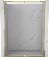 Mexen Exo-R sprchové dveře otevírací 155 cm, transparentní, zlaté - 819-155-000-50-00