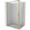 Mexen Exo-S zasouvací sprchový kout 130 x 80 cm, transparentní, zlatý - 8151-130-080-50-00