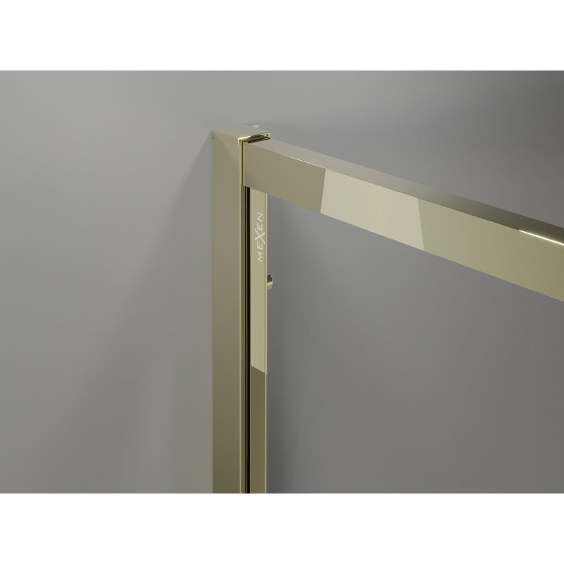 Mexen Exo-S posuvná sprchová kabina 145 x 80 cm, transparentní, zlatá - 8151-145-080-50-00