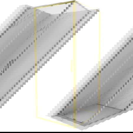 Mexen Exo sprchový kout posuvný 90 x 90 cm, transparentní, zlatý - 8151-090-090-50-00