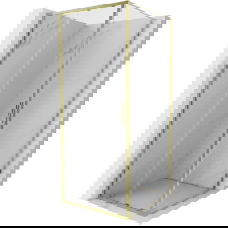 Mexen Exo posuvná sprchová kabina 95 x 95 cm, transparentní, zlatá - 8151-095-095-50-00