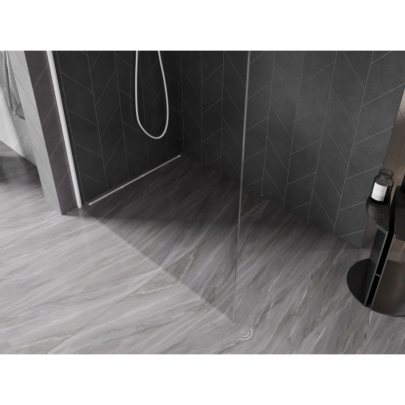 Mexen Kioto-X sprchová stěna Walk-in 120 x 200 cm, transparentní 10 mm, bílá - 800-120-101-20-00-X