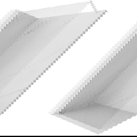 Mexen Kioto-X sprchová stěna Walk-in 130 x 200 cm, transparentní 10 mm, bílá - 800-130-101-20-00-X