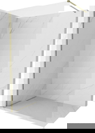 Mexen Kioto-X sprchová stěna Walk-in 100 x 200 cm, transparentní 10 mm, zlatá - 800-100-101-50-00-X
