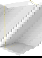 Mexen Kioto-X sprchová stěna Walk-in 120 x 200 cm, transparentní 10 mm, zlatá kartáčovaná - 800-120-101-55-00-X