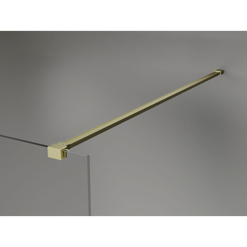 Mexen Kioto-X sprchová stěna Walk-in 130 x 200 cm, průhledná 10 mm, zlatá kartáčovaná - 800-130-101-55-00-X