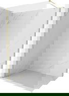 Mexen Kioto-X sprchová stěna Walk-in 160 x 200 cm, transparentní 10 mm, zlatá kartáčovaná - 800-160-101-55-00-X