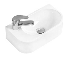 Mexen Viera umývátko na desku pravé 40 x 21 cm, bílá - 21274000R