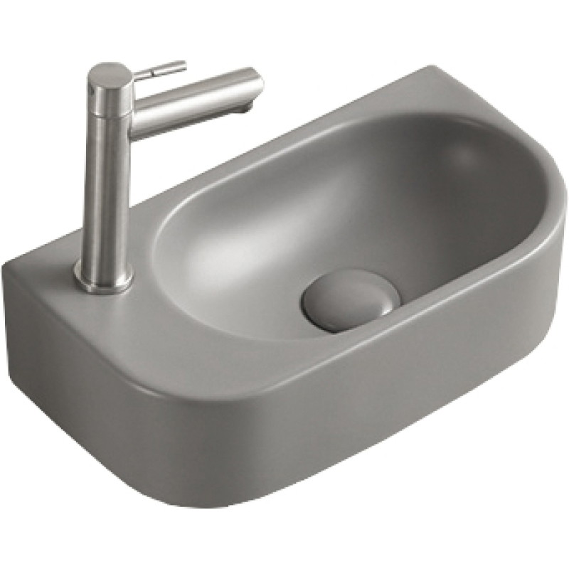 Mexen Viera pravé umyvadlo na desku 40 x 21 cm, světle šedá matná - 21274061R