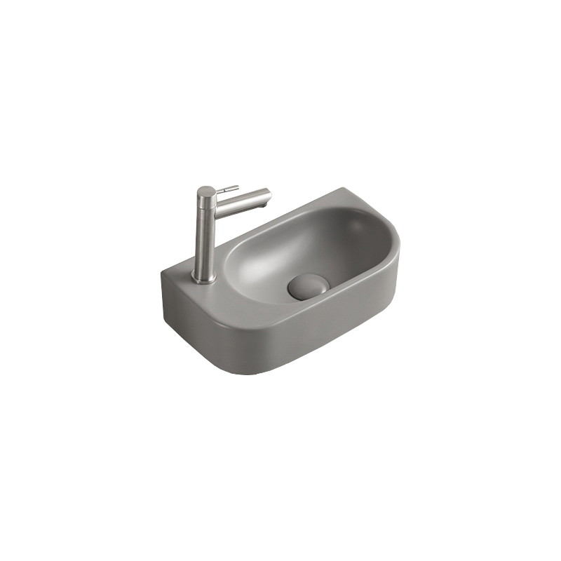Mexen Viera pravé umyvadlo na desku 40 x 21 cm, světle šedý mat - 21274061R