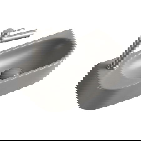 Mexen Viera nástěnná umyvadlová mísa pravá 40 x 21 cm, světle šedá matná - 21274061R