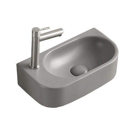 Mexen Viera pravé umyvadlo na desku 40 x 21 cm, světle šedý mat - 21274061R