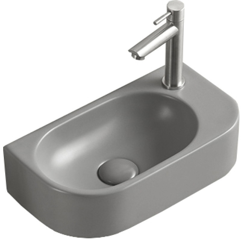 Mexen Viera umyvadlo na desku levé 40 x 21 cm, světle šedé matné - 21274061L
