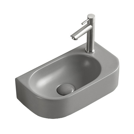 Mexen Viera nádoba na umyvadlo levá 40 x 21 cm, světle šedá matná - 21274061L