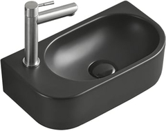 Mexen Viera umyvadlo na desku pravé 40 x 21 cm, černá mat - 21274085R