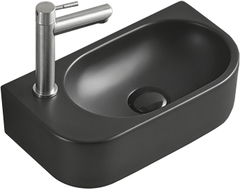 Mexen Viera umyvadlo na desku pravé 40 x 21 cm, černá matná - 21274085R