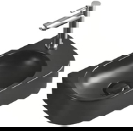 Mexen Viera umyvadlo na desku levé 40 x 21 cm, černá mat - 21274085L