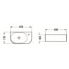 Mexen Viera umyvadlo na desku levé 40 x 21 cm, bílá - 21274000L