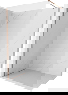 Mexen Kioto-X sprchová stěna Walk-in 70 x 200 cm, transparentní 10 mm, kartáčovaná měď - 800-070-101-65-00-X