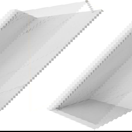 Mexen Kioto-X sprchová stěna Walk-in 110 x 200 cm, transparentní 10 mm, kartáčovaný nikl - 800-110-101-97-00-X