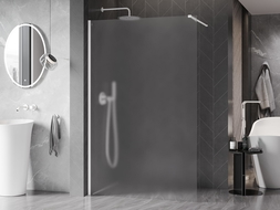 Mexen Kioto-X sprchová stěna Walk-in 50 x 200 cm, mrazivě 10 mm, bílá - 800-050-101-20-30-X