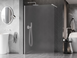 Mexen Kioto-X sprchová stěna Walk-in 60 x 200 cm, matné sklo 10 mm, bílá - 800-060-101-20-30-X