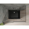 Mexen Omega posuvná sprchová kabina 100 x 90 cm, grafitová, chrom + sprchová vanička Flat, černá - 825-100-090-01-40-4070