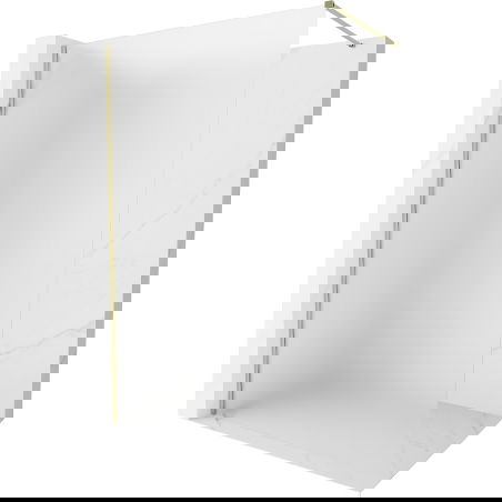 Mexen Kioto-X sprchová stěna Walk-in 90 x 200 cm, matné sklo 10 mm, zlatá - 800-090-101-50-30-X