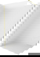 Mexen Kioto-X sprchová zástěna Walk-in 120 x 200 cm, matné sklo 10 mm, zlatá kartáčovaná - 800-120-101-55-30-X