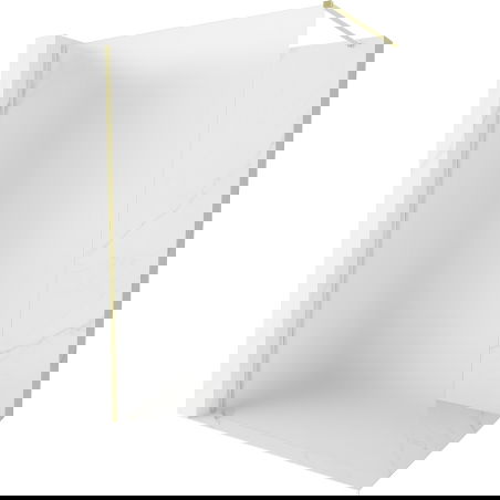 Mexen Kioto-X sprchová stěna Walk-in 160 x 200 cm, mléčné sklo 10 mm, kartáčované zlato - 800-160-101-55-30-X