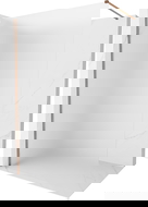 Mexen Kioto-X sprchová stěna Walk-in 60 x 200 cm, matné sklo 10 mm, růžové zlato - 800-060-101-60-30-X