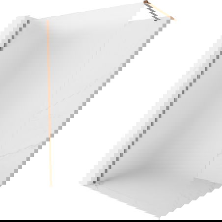 Mexen Kioto-X sprchová stěna Walk-in 160 x 200 cm, matné 10 mm, růžové zlato - 800-160-101-60-30-X