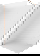 Mexen Kioto-X sprchová stěna Walk-in 90 x 200 cm, matné 10 mm, kartáčovaná měď - 800-090-101-65-30-X