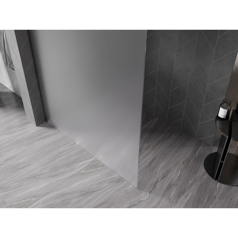 Mexen Kioto-X sprchová stěna Walk-in 160 x 200 cm, matné sklo 10 mm, gun gray kartáčované - 800-160-101-66-30-X