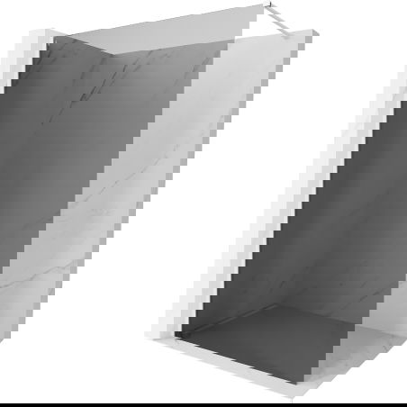 Mexen Kioto-X sprchová stěna Walk-in 150 x 200 cm, grafitová 10 mm, bílá - 800-150-101-20-40-X