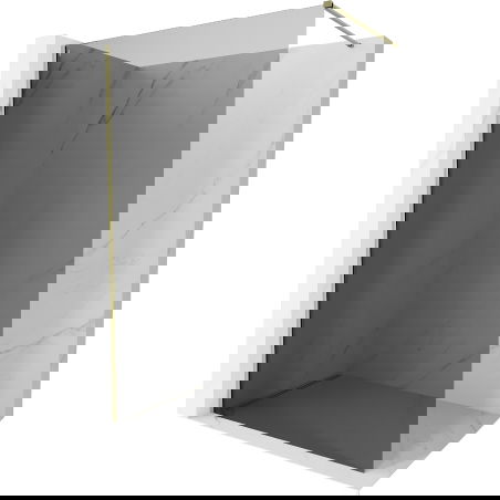 Mexen Kioto-X sprchová stěna Walk-in 70 x 200 cm, grafit 10 mm, zlatá - 800-070-101-50-40-X