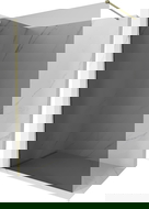 Mexen Kioto-X sprchová stěna Walk-in 130 x 200 cm, grafit 10 mm, zlatá - 800-130-101-50-40-X