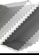 Mexen Kioto-X sprchová stěna Walk-in 100 x 200 cm, grafit 10 mm, zlatá kartáčovaná - 800-100-101-55-40-X