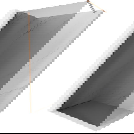 Mexen Kioto-X sprchová stěna Walk-in 110 x 200 cm, grafit 10 mm, kartáčovaná měď - 800-110-101-65-40-X