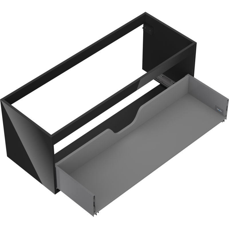 Mexen Box-A korpus skříňky pod umyvadlo 120 cm, 1 zásuvka, černý lesk - 91AX0-1200-470-1-70