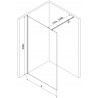 Mexen Kioto-X sprchová stěna Walk-in 60 x 200 cm, grafit 10 mm, gun gray kartáčovaný - 800-060-101-66-40-X