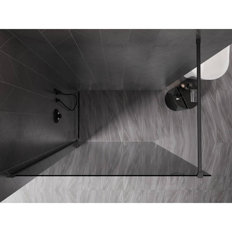 Mexen Kioto-X sprchová stěna Walk-in 60 x 200 cm, grafit 10 mm, gun gray kartáčovaný - 800-060-101-66-40-X