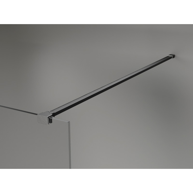 Mexen Kioto-X sprchová stěna Walk-in 60 x 200 cm, grafit 10 mm, gun gray kartáčovaný - 800-060-101-66-40-X