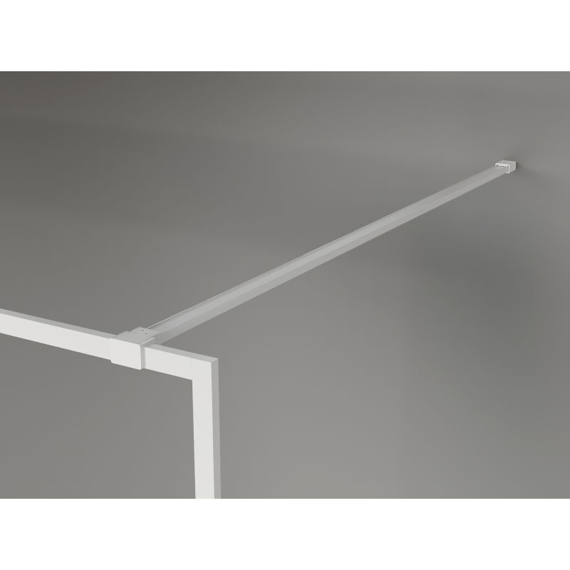 Mexen Kioto-XF sprchová stěna Walk-in s rámem 100 x 202 cm, transparentní 10 mm, bílá - 800-100-104-20-00-X