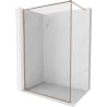 Mexen Kioto-XF Sprchová stěna Walk-in s rámem 100 x 202 cm, transparentní 10 mm, kartáčovaná měď - 800-100-104-65-00-X