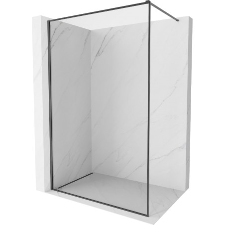 Mexen Kioto-XF sprchová stěna Walk-in s rámem 50 x 202 cm, transparent 10 mm, gun gray kartáčovaná - 800-050-104-66-00-X