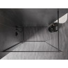 Mexen Kioto-XF sprchová stěna Walk-in s rámem 50 x 202 cm, transparent 10 mm, gun gray kartáčovaná - 800-050-104-66-00-X